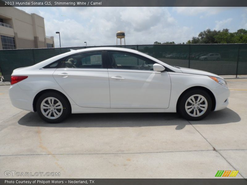Shimmering White / Camel 2013 Hyundai Sonata GLS