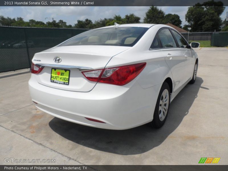 Shimmering White / Camel 2013 Hyundai Sonata GLS