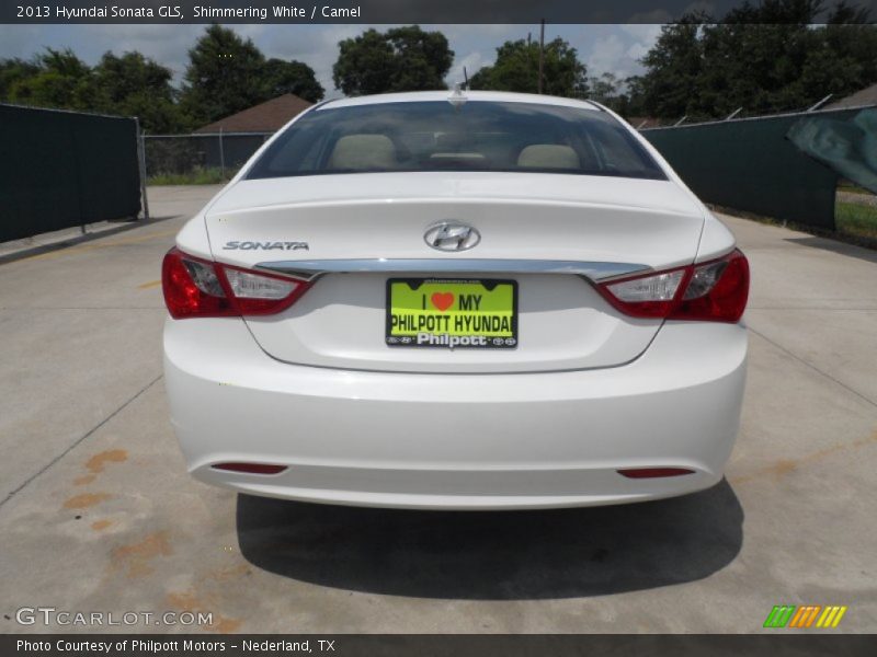 Shimmering White / Camel 2013 Hyundai Sonata GLS