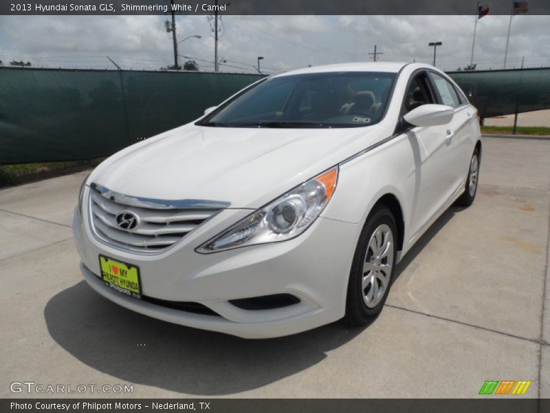 Shimmering White / Camel 2013 Hyundai Sonata GLS