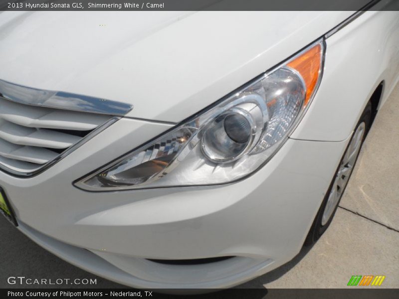 Shimmering White / Camel 2013 Hyundai Sonata GLS