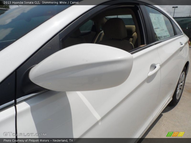 Shimmering White / Camel 2013 Hyundai Sonata GLS