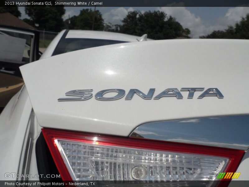Shimmering White / Camel 2013 Hyundai Sonata GLS
