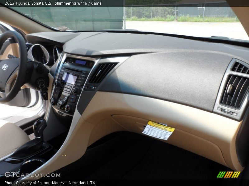 Shimmering White / Camel 2013 Hyundai Sonata GLS