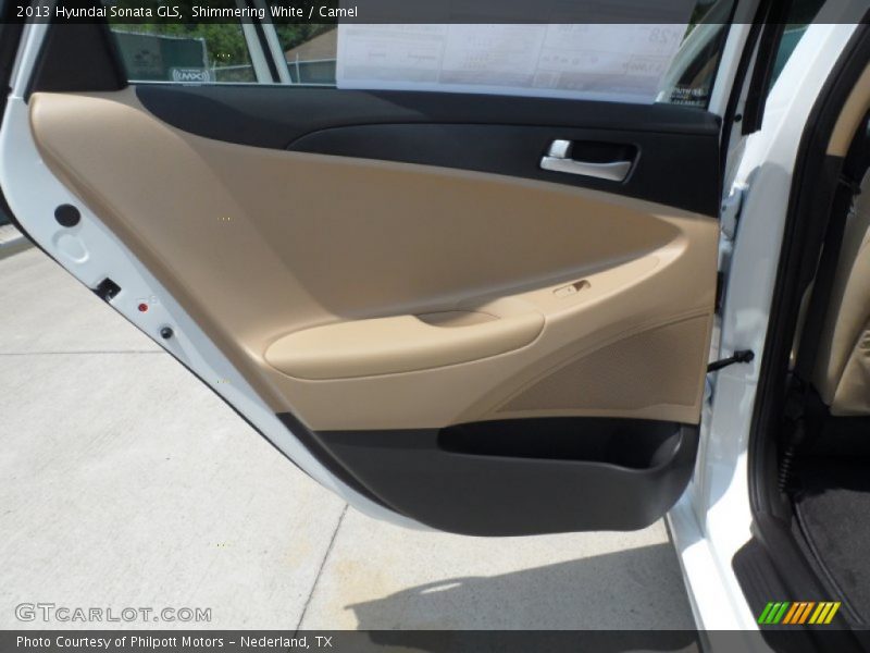 Shimmering White / Camel 2013 Hyundai Sonata GLS