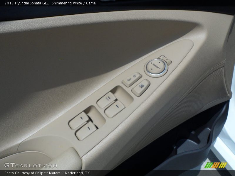 Shimmering White / Camel 2013 Hyundai Sonata GLS