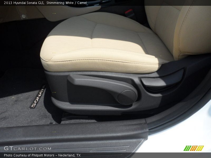 Shimmering White / Camel 2013 Hyundai Sonata GLS