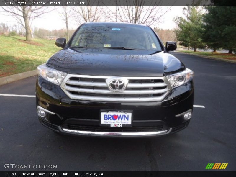Black / Black 2012 Toyota Highlander Limited