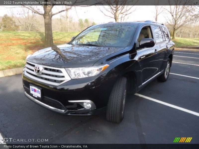 Black / Black 2012 Toyota Highlander Limited