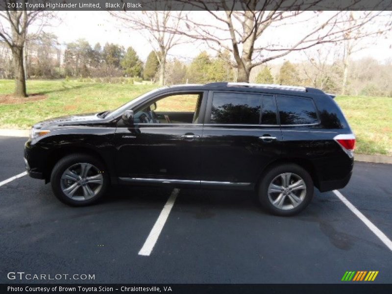 Black / Black 2012 Toyota Highlander Limited