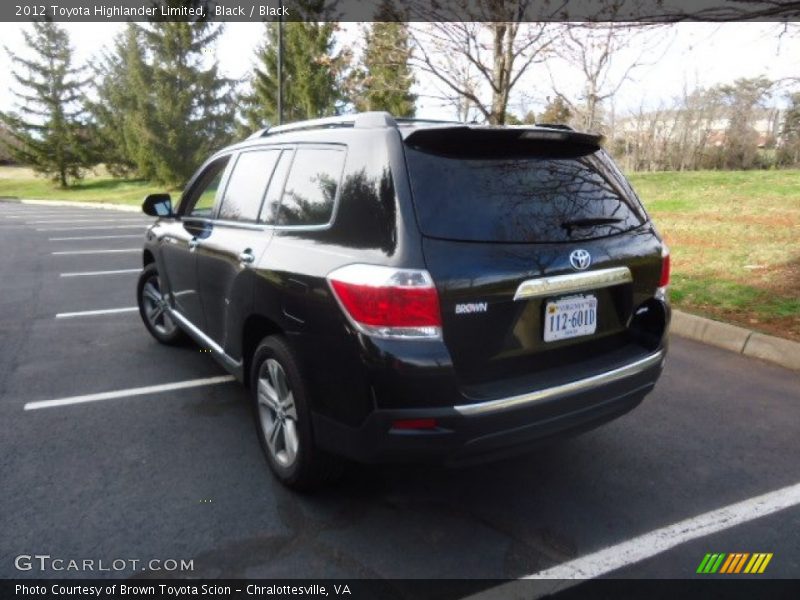 Black / Black 2012 Toyota Highlander Limited