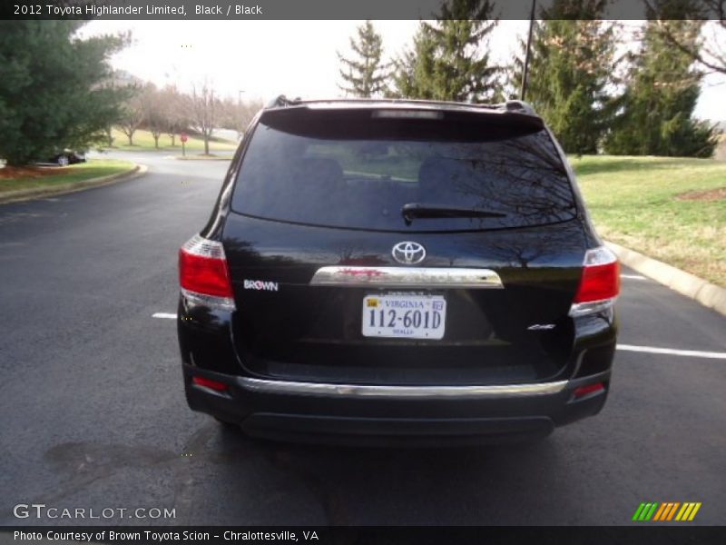Black / Black 2012 Toyota Highlander Limited