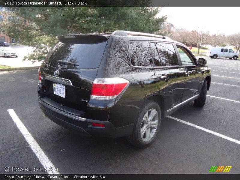 Black / Black 2012 Toyota Highlander Limited