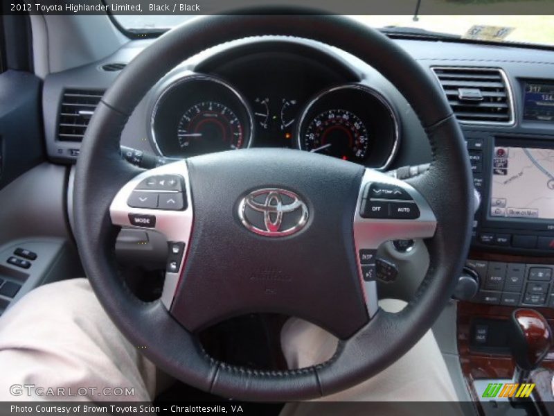 Black / Black 2012 Toyota Highlander Limited