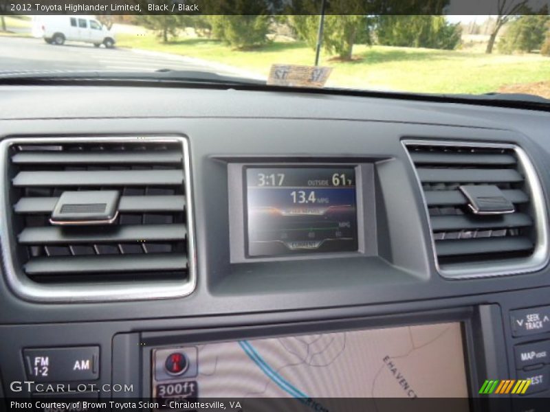 Black / Black 2012 Toyota Highlander Limited