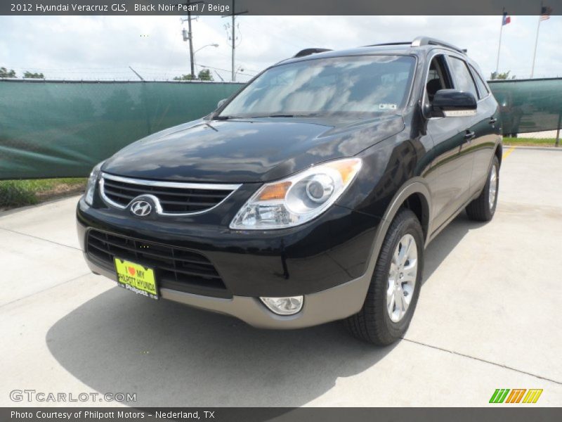 Black Noir Pearl / Beige 2012 Hyundai Veracruz GLS