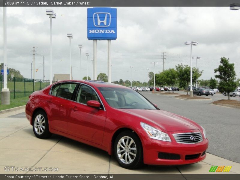 Garnet Ember / Wheat 2009 Infiniti G 37 Sedan