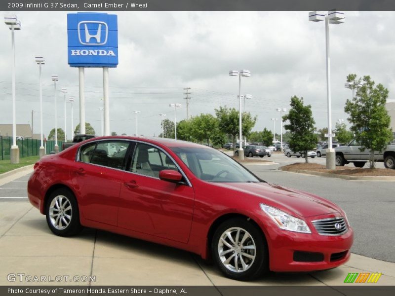 Garnet Ember / Wheat 2009 Infiniti G 37 Sedan