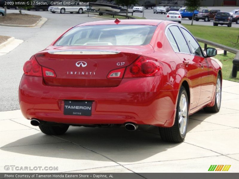 Garnet Ember / Wheat 2009 Infiniti G 37 Sedan