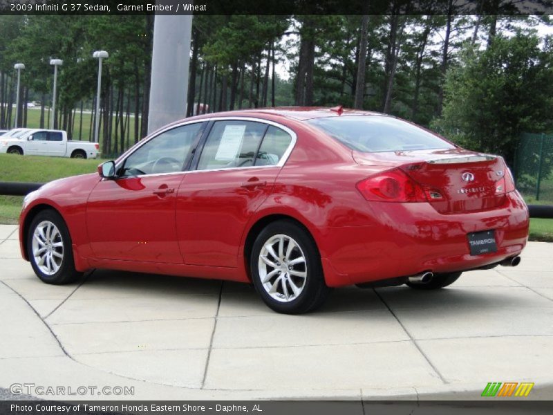 Garnet Ember / Wheat 2009 Infiniti G 37 Sedan