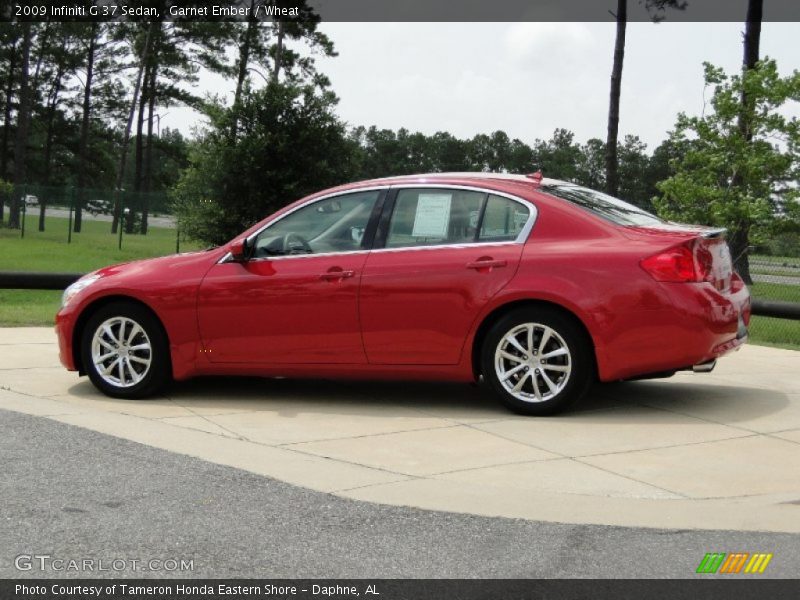 Garnet Ember / Wheat 2009 Infiniti G 37 Sedan