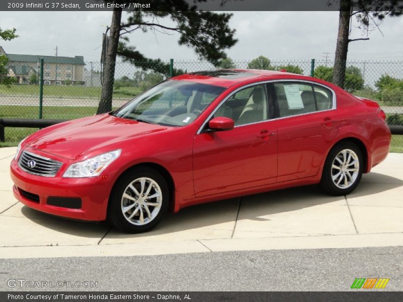 Garnet Ember / Wheat 2009 Infiniti G 37 Sedan