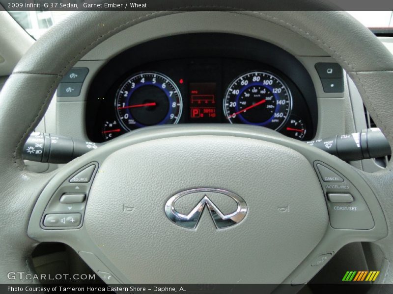 Garnet Ember / Wheat 2009 Infiniti G 37 Sedan
