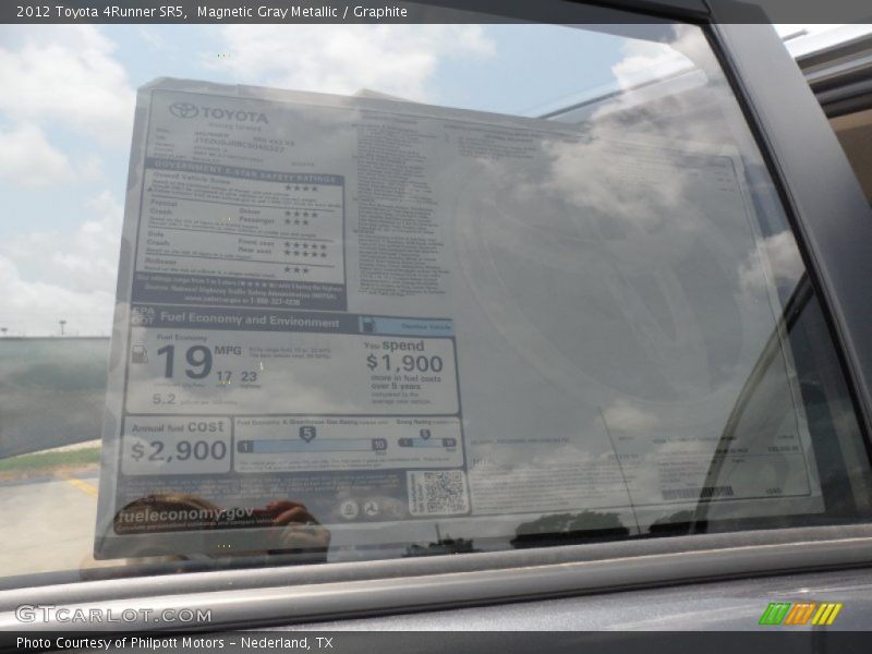 Magnetic Gray Metallic / Graphite 2012 Toyota 4Runner SR5