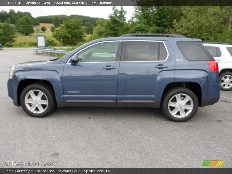 Steel Blue Metallic / Light Titanium 2012 GMC Terrain SLE AWD