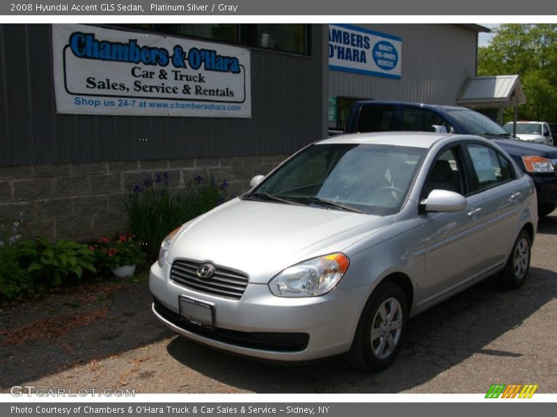 Platinum Silver / Gray 2008 Hyundai Accent GLS Sedan
