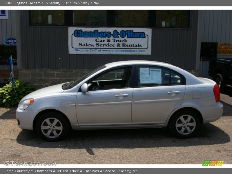 Platinum Silver / Gray 2008 Hyundai Accent GLS Sedan