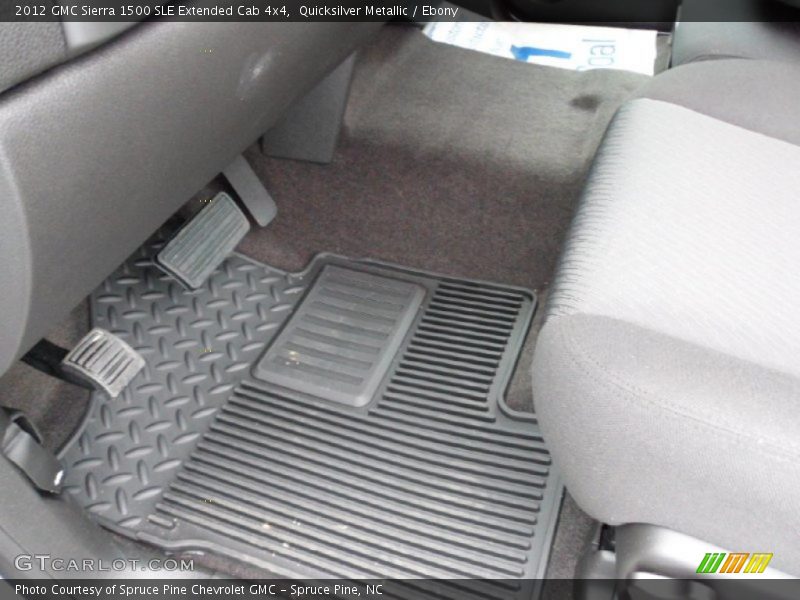 Quicksilver Metallic / Ebony 2012 GMC Sierra 1500 SLE Extended Cab 4x4