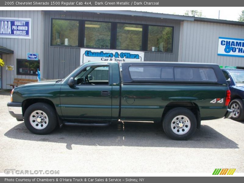 Dark Green Metallic / Dark Charcoal 2005 Chevrolet Silverado 1500 Regular Cab 4x4