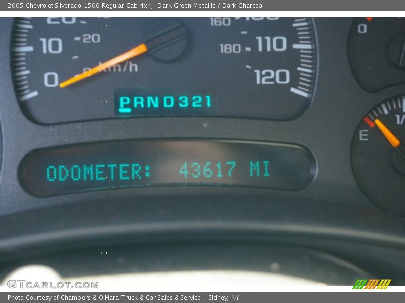 Dark Green Metallic / Dark Charcoal 2005 Chevrolet Silverado 1500 Regular Cab 4x4