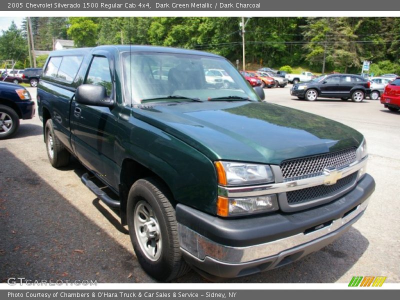 Dark Green Metallic / Dark Charcoal 2005 Chevrolet Silverado 1500 Regular Cab 4x4