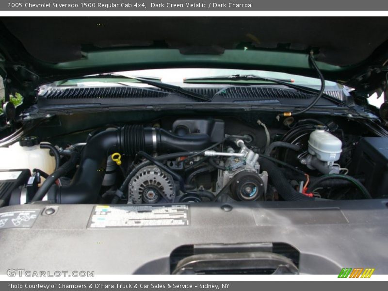 Dark Green Metallic / Dark Charcoal 2005 Chevrolet Silverado 1500 Regular Cab 4x4