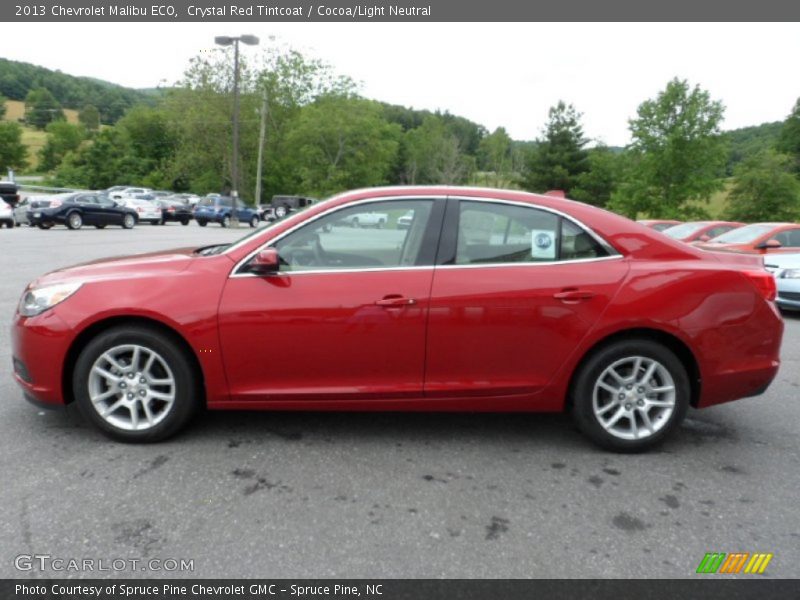 Crystal Red Tintcoat / Cocoa/Light Neutral 2013 Chevrolet Malibu ECO