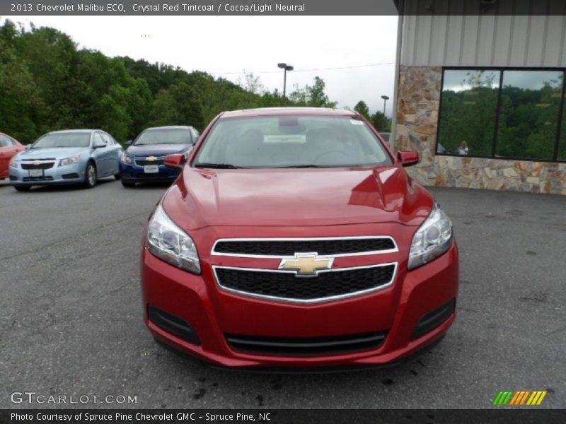 Crystal Red Tintcoat / Cocoa/Light Neutral 2013 Chevrolet Malibu ECO