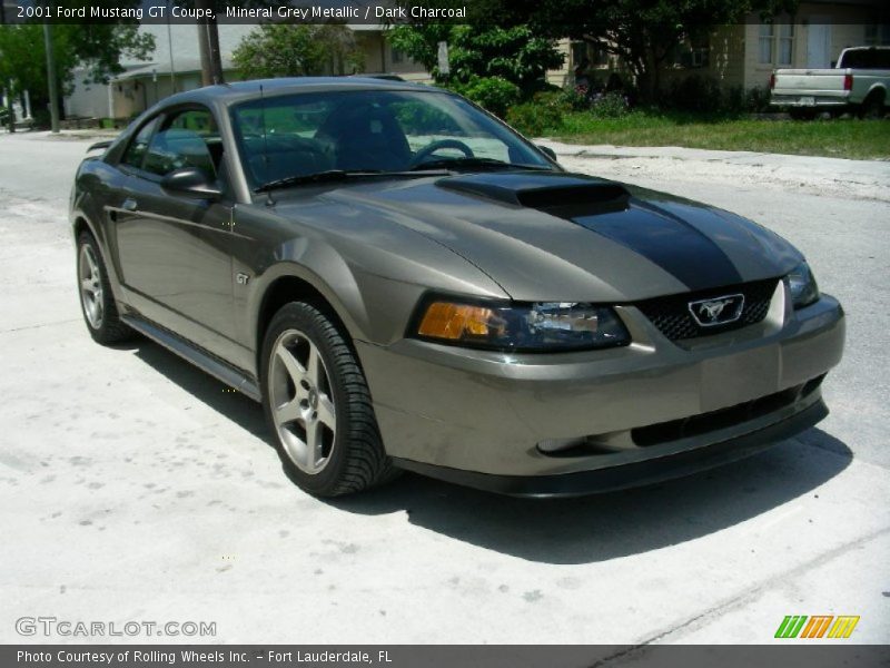 Mineral Grey Metallic / Dark Charcoal 2001 Ford Mustang GT Coupe