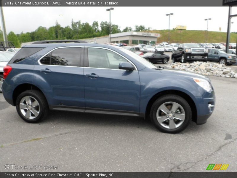 Twilight Blue Metallic / Jet Black 2012 Chevrolet Equinox LT AWD