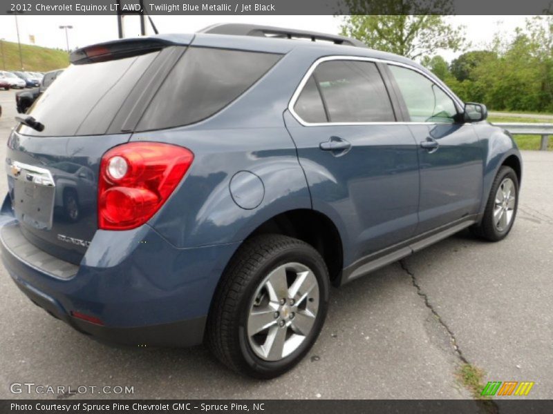Twilight Blue Metallic / Jet Black 2012 Chevrolet Equinox LT AWD