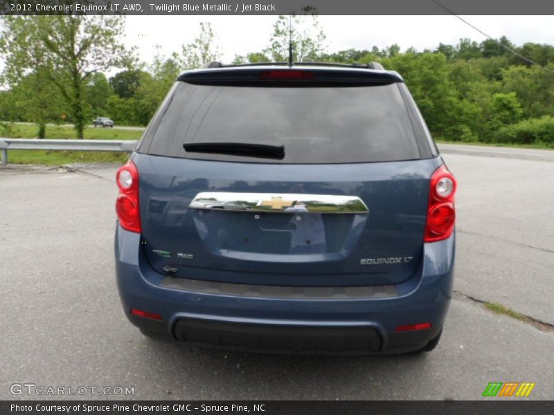 Twilight Blue Metallic / Jet Black 2012 Chevrolet Equinox LT AWD