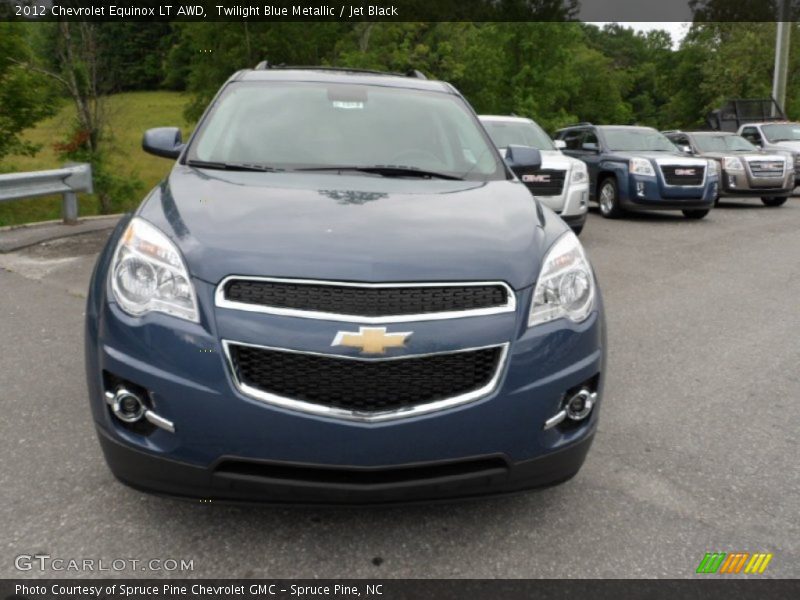 Twilight Blue Metallic / Jet Black 2012 Chevrolet Equinox LT AWD