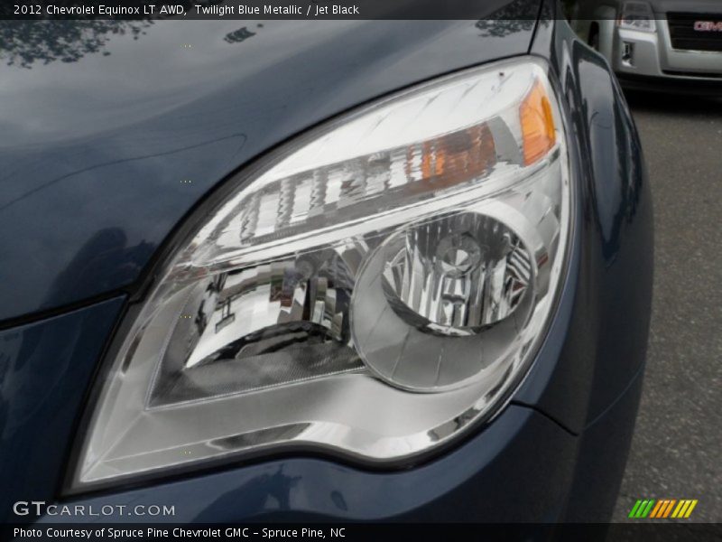 Twilight Blue Metallic / Jet Black 2012 Chevrolet Equinox LT AWD
