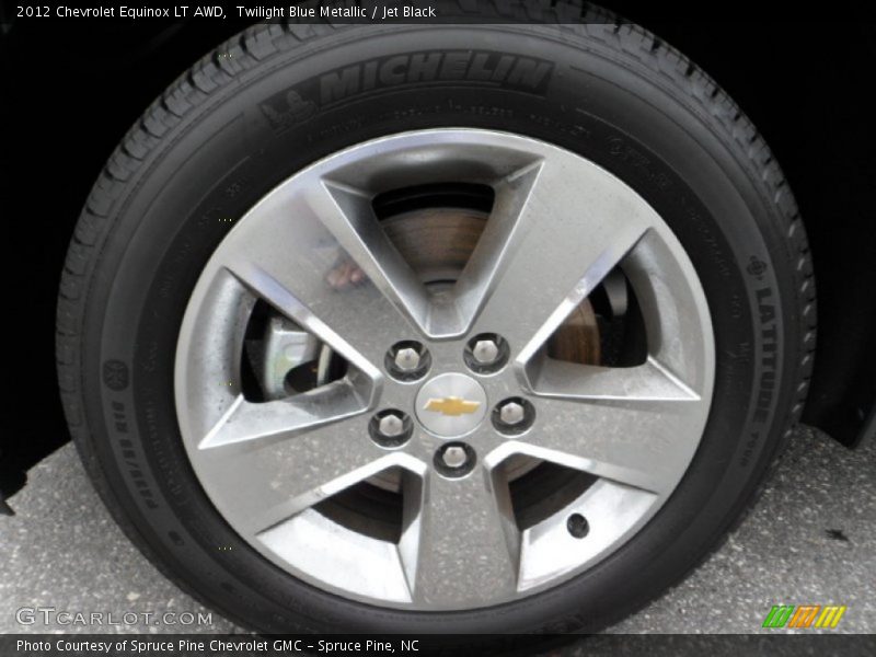 Twilight Blue Metallic / Jet Black 2012 Chevrolet Equinox LT AWD