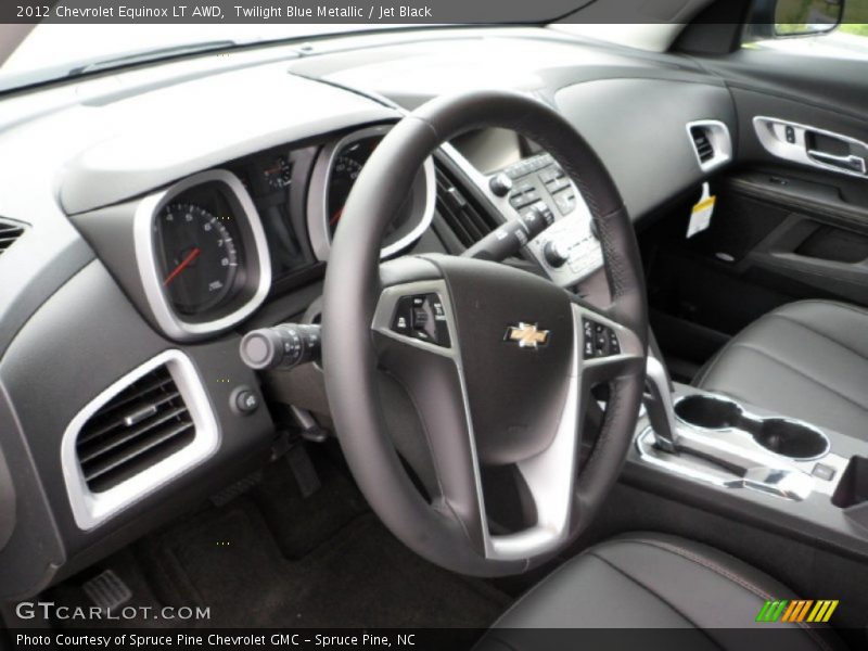 Twilight Blue Metallic / Jet Black 2012 Chevrolet Equinox LT AWD