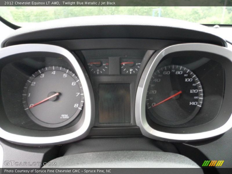 Twilight Blue Metallic / Jet Black 2012 Chevrolet Equinox LT AWD