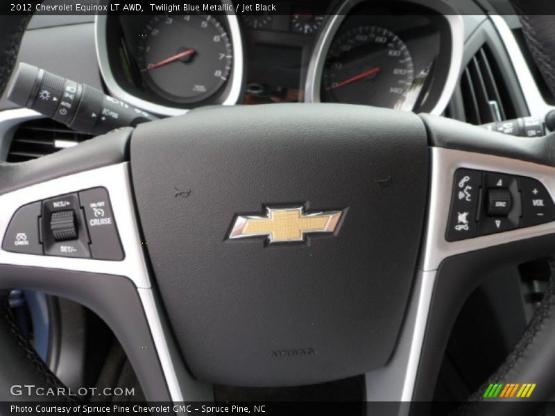 Twilight Blue Metallic / Jet Black 2012 Chevrolet Equinox LT AWD