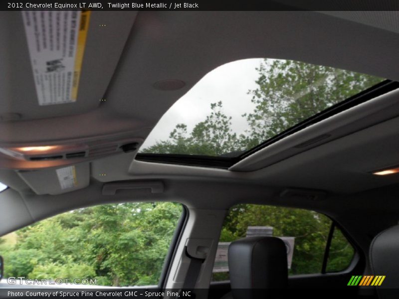 Twilight Blue Metallic / Jet Black 2012 Chevrolet Equinox LT AWD