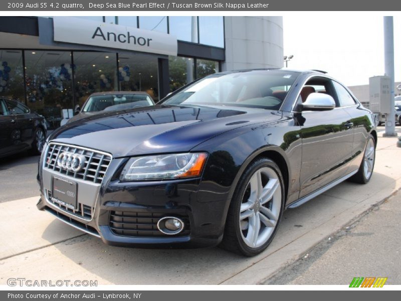 Deep Sea Blue Pearl Effect / Tuscan Brown Silk Nappa Leather 2009 Audi S5 4.2 quattro